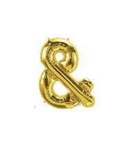 16" Balloon Ampersand - Gold - Premium Party Distribution