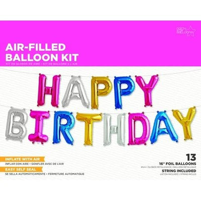16" Balloon Banner - Multicolor Happy Birthday - Creative Converting - Premium Party Distribution