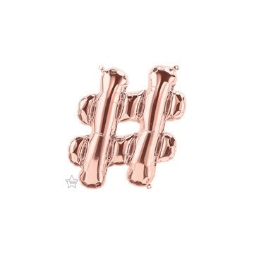 16" Balloon Hashtag - Rose Gold - Premium Party Distribution