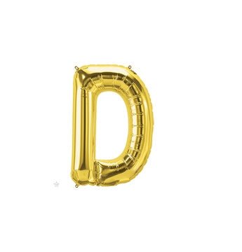 16" Balloon Letter D - Gold - Premium Party Distribution