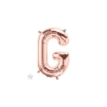 16" Balloon Letter G - Rose Gold - Premium Party Distribution
