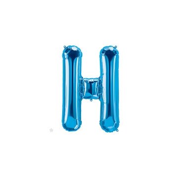 16" Balloon Letter H - Blue - Premium Party Distribution