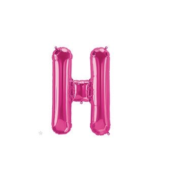 16" Balloon Letter H - Magenta - Premium Party Distribution