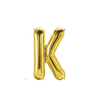 16" Balloon Letter K - Gold - Premium Party Distribution