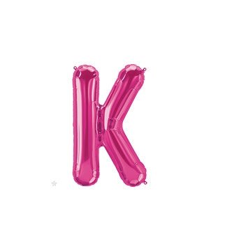 16" Balloon Letter K - Magenta - Premium Party Distribution