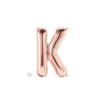 16" Balloon Letter K - Rose Gold - Premium Party Distribution