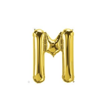 16" Balloon Letter M - Gold - Premium Party Distribution
