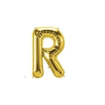 16" Balloon Letter R - Gold - Premium Party Distribution