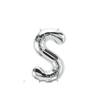 16" Balloon Letter S - Silver - Premium Party Distribution