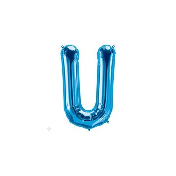 16" Balloon Letter U - Blue - Premium Party Distribution