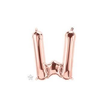 16" Balloon Letter W - Rose Gold - Premium Party Distribution