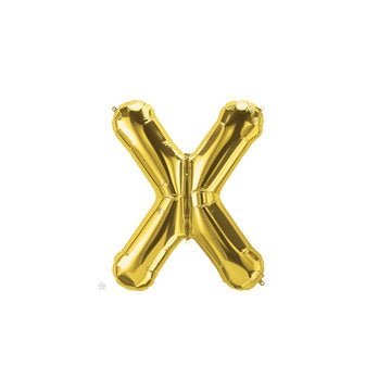 16" Balloon Letter X - Gold - Premium Party Distribution