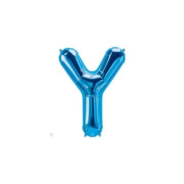 16" Balloon Letter Y - Blue - Premium Party Distribution