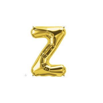 16" Balloon Letter Z - Gold - Premium Party Distribution