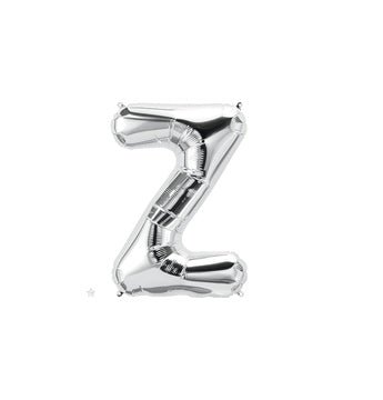 16" Balloon Letter Z - Silver - Premium Party Distribution