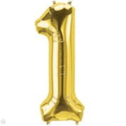 16" Balloon Number 1 - Gold - Premium Party Distribution