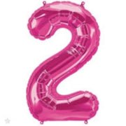 16" Balloon Number 2 - Magenta - Premium Party Distribution