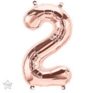 16" Balloon Number 2 - Rose Gold - Premium Party Distribution