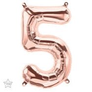16" Balloon Number 5 - Rose Gold - Premium Party Distribution