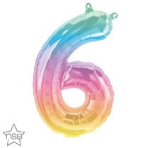 16" Balloon Number 6 - Jelli Ombre - Premium Party Distribution