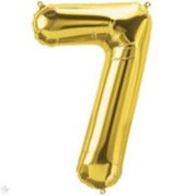 16" Balloon Number 7 - Gold - Premium Party Distribution
