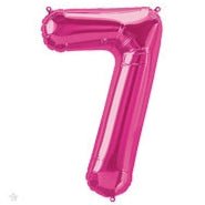 16" Balloon Number 7 - Magenta - Premium Party Distribution