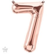 16" Balloon Number 7 - Rose Gold - Premium Party Distribution