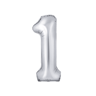 16" Balloon Numbers - Silver (2ct) - Premium Party Distribution