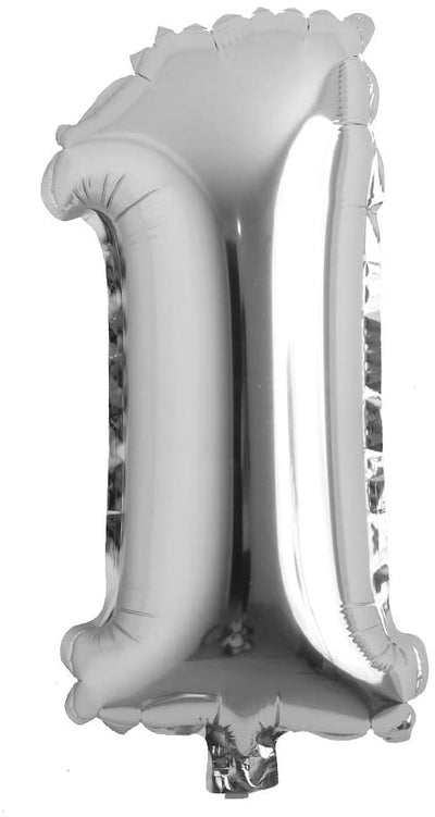 16" Balloon Numbers - Silver - Premium Party Distribution