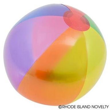 16" Beach Ball - Translucent Rainbow (12ct) - Premium Party Distribution