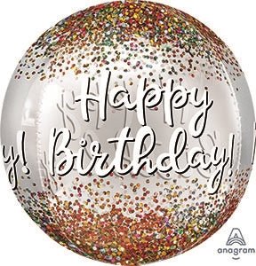 16" Orbz - Happy Birthday Sequins - Premium Party Distribution
