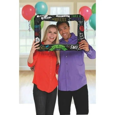 16" x 23" Happy Birthday Selfie Photo Booth Inflatable Frame (1ct) - Anagram - Premium Party Distribution