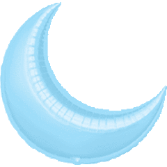 35” Crescent - Pastel Blue (3ct) - Premium Party Distribution