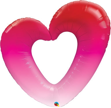 Pink Open Heart Balloon Foil Balloon