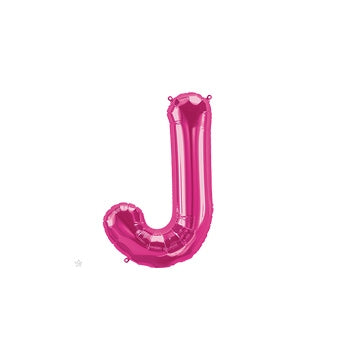 16 inch Letter J Northstar MAGENTA