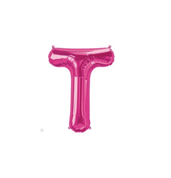 16 inch Letter T Northstar MAGENTA