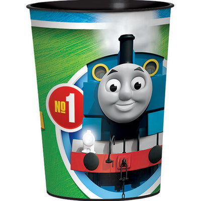 16oz Plastic Cups - Thomas All Aboard (12ct) - Premium Party Distribution