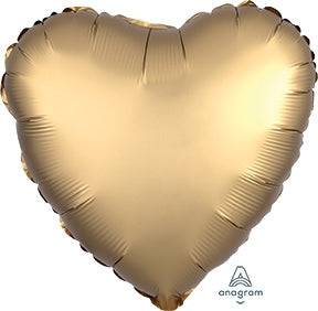 17" Satin Luxe Heart - Gold (20ct) - Premium Party Distribution