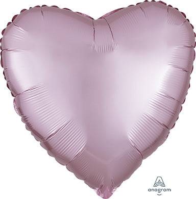 17" Satin Luxe Heart - Pastel Pink (20ct) - Premium Party Distribution