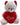 17" White Bear W/ Rose Heart - Premium Party Distribution