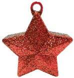 170g Glitter Star Weights - Red (12ct) - Premium Party Distribution
