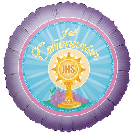 SV18in 1st Communion For All - JHS - Foil Balloon - Pack of 10