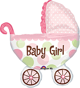 Anagram 31" Baby Buggy Girl Balloon