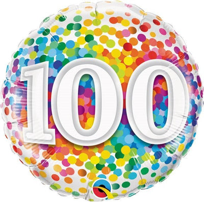 18" 100 Rainbow Confetti - Premium Party Distribution