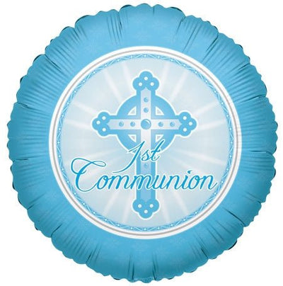 18” 1st Communion Light Blue (10ct) - Premium Party Distribution