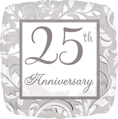 18" 25th Anniversary - Silver - Premium Party Distribution