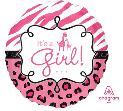 18" Animal Prints - It's A Girl - Premium Party Distribution