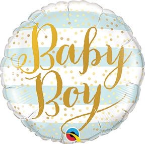 18" Baby Boy Blue Stripes - Premium Party Distribution