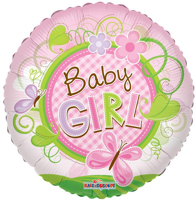 18" Baby Girl Butterfly Clear View - Premium Party Distribution