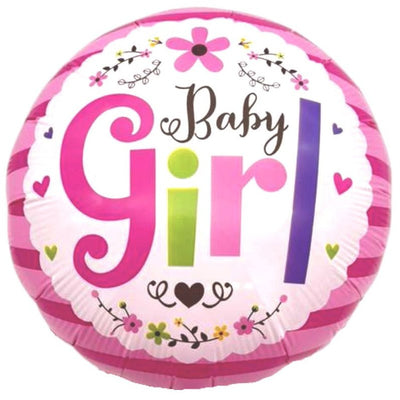 18" Baby Girl - Ditsy Floral (50ct) - Party America - Premium Party Distribution